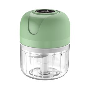 1pc 4 In 1 Vegetable Chopper Handheld Electric Vegetable Cutter Set Portable Wireless Garlic Mud Masher Garlic Press And Slicer Set Multifunction (Color: Green 4)
